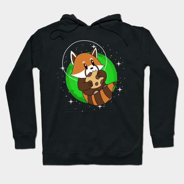 Red Panda in Space Hoodie by pako-valor